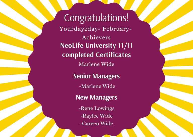 Yourday2day Neo U course completers