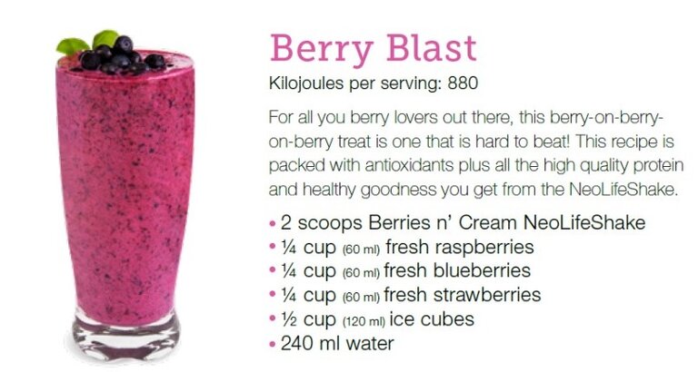 NeoLife shake berry recipe. weight loss product
