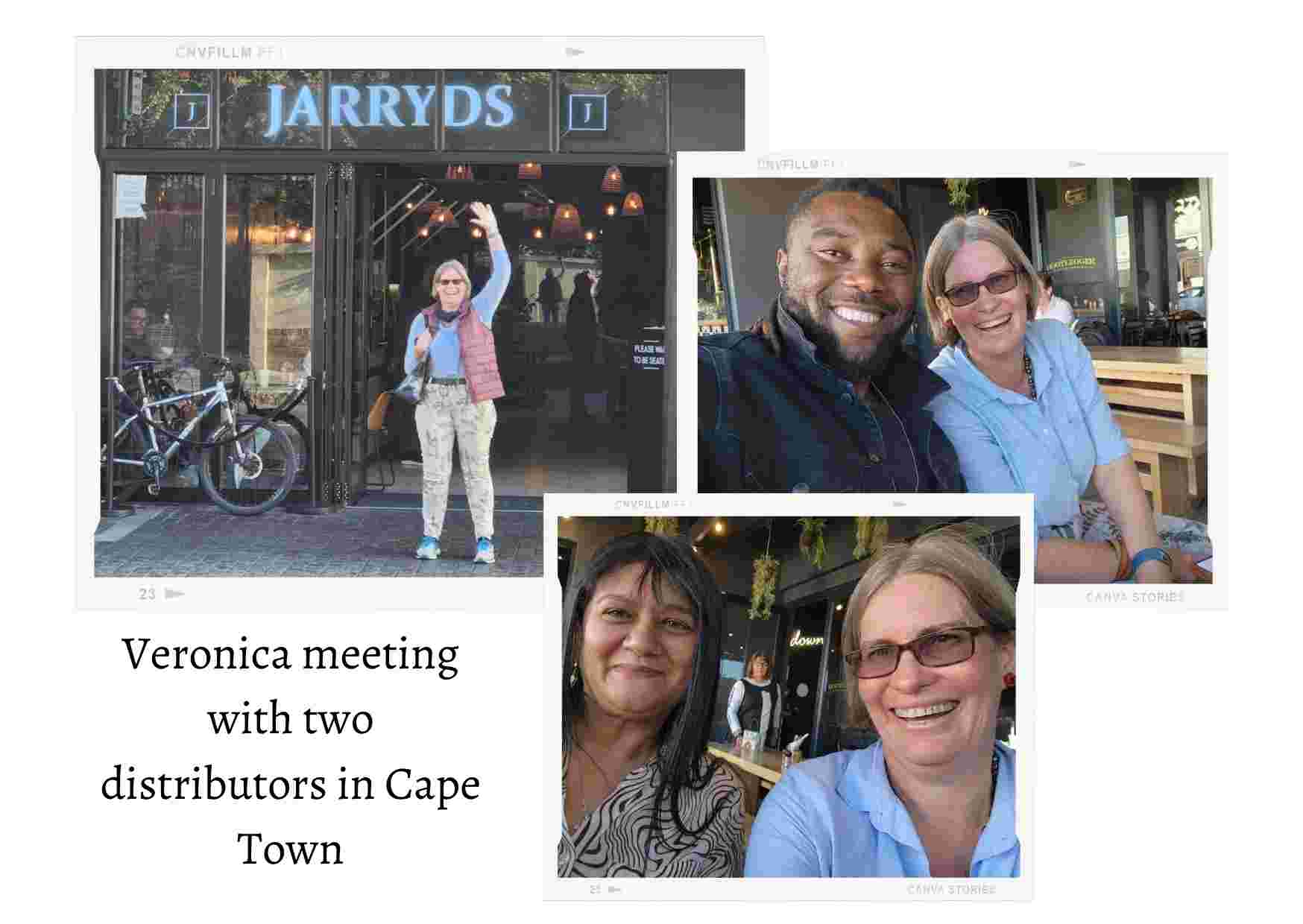 Veronica met up with two of her distributors in Cape Town